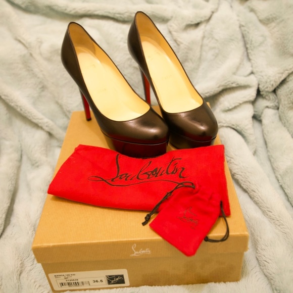 Christian Louboutin Shoes - Christian Louboutin Bianca 120 Black Leather Pumps